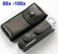 Microscopio De Bolsillo Con Luz Led 60 A 100x